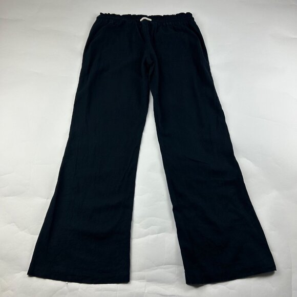 Roxy Black Linen Blend Wide Leg Lounge Pant XL - Picture 6 of 7